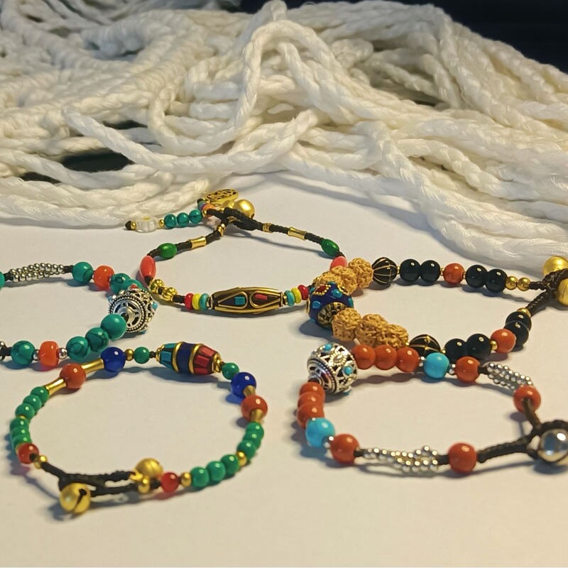 New ethnic style cross-border Nepal beads bracelet natural stone retro fashion all-match bracelet niche hand-woven