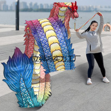 广场舞中老年人男女健身龙带甩彩带飞龙钢架龙头舞龙表演道具包邮