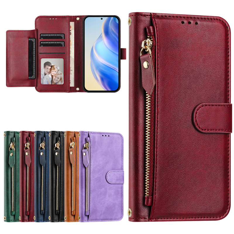 Suitable for Redmi Note15Pro Zipper Card Holder Protective Cover Wallet Mobile Phone Case K70 Ultra Multi-Card Holder