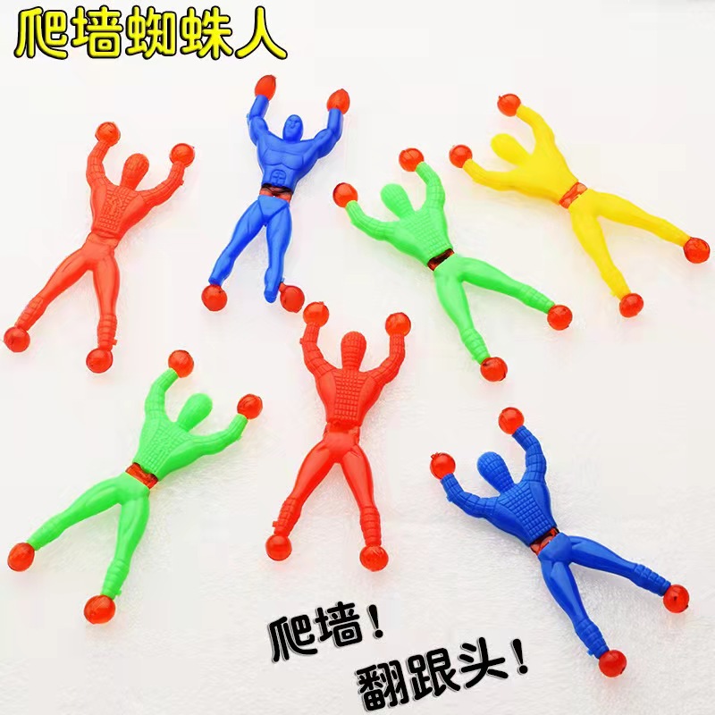 Superman Wall climbing Man múltiples colores Tumbling Wall climbing Spider Man Bebé de juguete escalada de pared hombre araña pegajoso hombre araña escalada de pared
