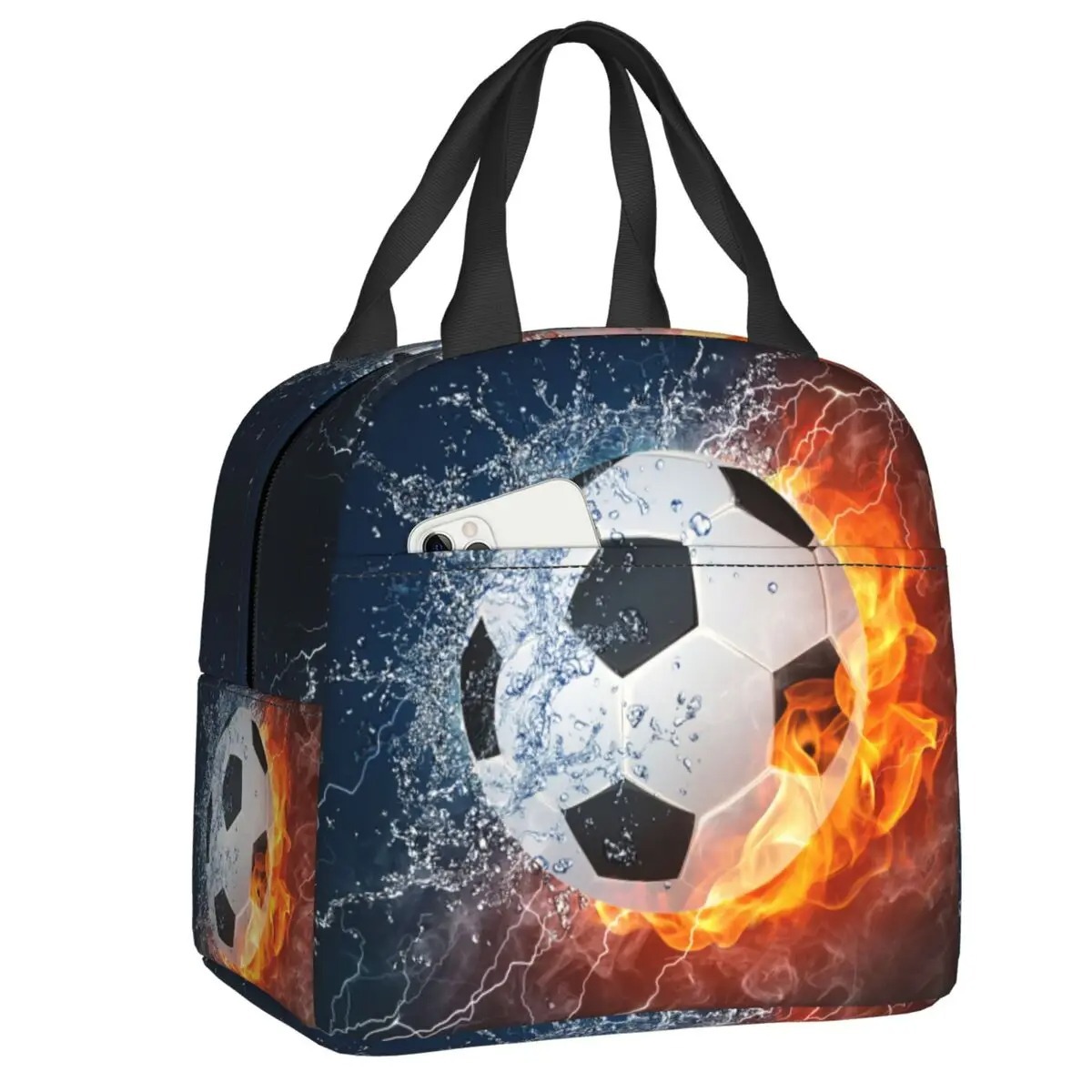 Football Insulation Bag Cartoon Game Sports Manufacturer Picture Printing Children Boys and Girls Lightweight Portable Meal Bag