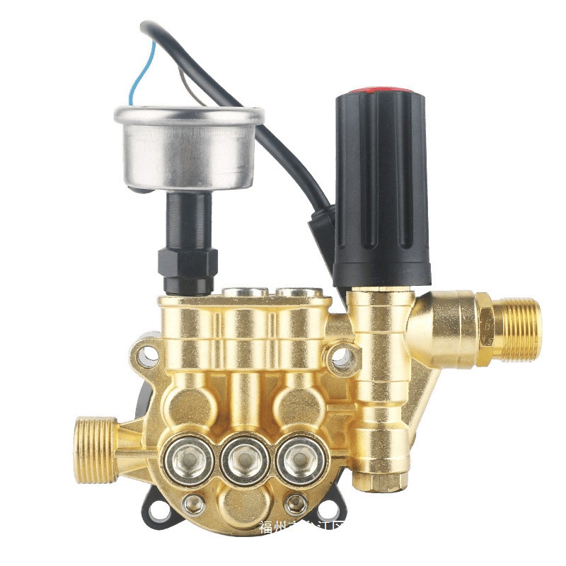 Household fully automatic portable high-pressure washer pressure-adjusting pump head car wash device pump head assembly accessories water