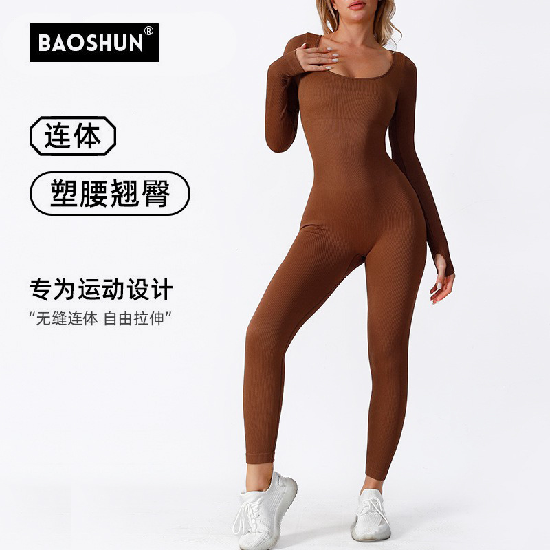 Limited-Time Special Offer: Seamless One-Piece Yoga Outfit, All-In-One Sports Training and Fitness Wear, High-Elasticity Tummy Control and Body Shaping Jumpsuit