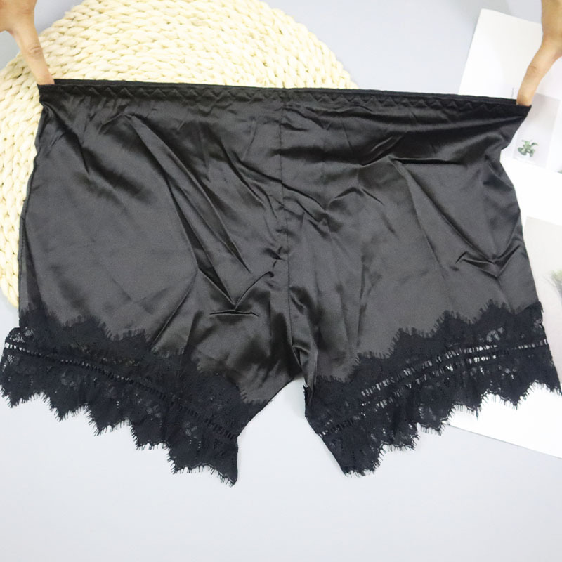 夏季防走光裤可外穿女士睫毛蕾丝三分裤打底裤保险裤宽