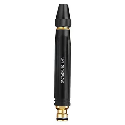 Directly Supplied from the Manufacturer, Cross-Border Metal Black Diamond Car Wash Water Gun Set for Home Use, Pressure-Boosting Water Spray Head for Tap Water (High pressure car wash water gun) - black-diamond-metal-water-gun