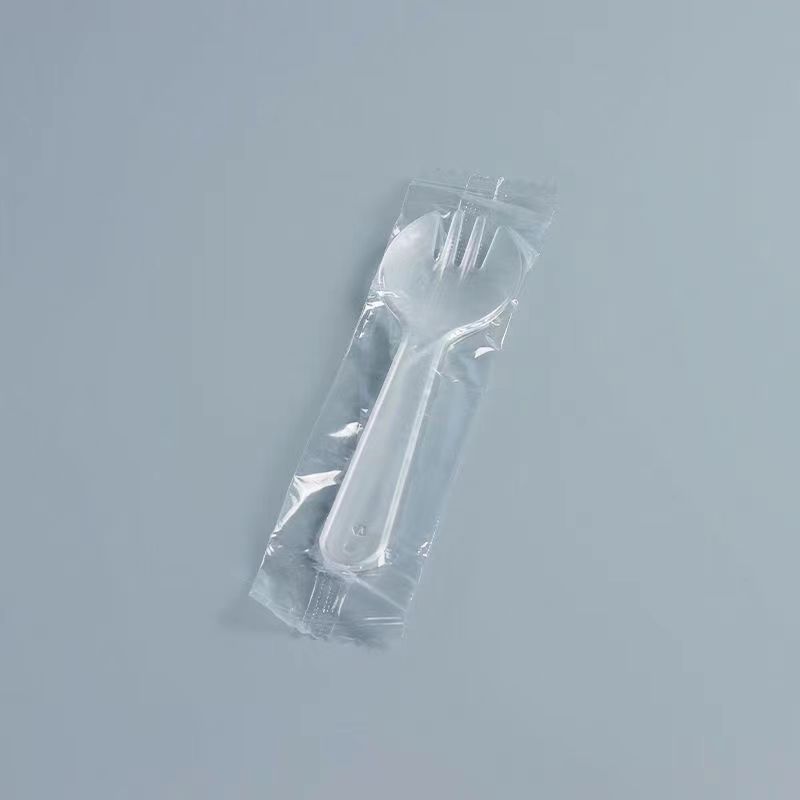 環境に優しいプラスチック使い捨てスプーン、フォーク、個別包装されたアイスクリームプラスチックフォークスプーン、増粘ケーキデザートスプーン|undefined