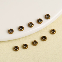 黄铜青古保色复古diy手工手链项链隔片珠车轮片光面散珠手链配件