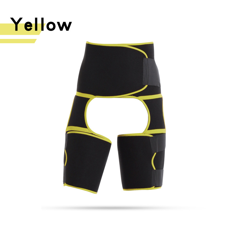 Deportes de una pieza cinturón sudor corsé pierna banda sudor protección cinturón ajustable cintura alta cadera elevación cinturón flaco pierna banda