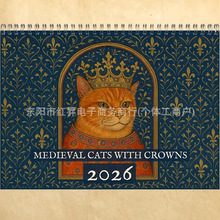 Medieval Cats with Crowns Calendar 2026�ʹ�؈�՚v