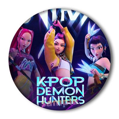新款Kpop猎魔女团卡通周边吧唧徽章 马口铁胸章挂件|undefined