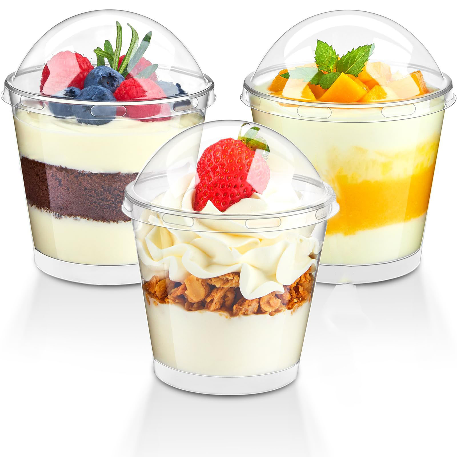 Round Mousse Cup disposable woodn cup cake yogurt pudding dual -skin…