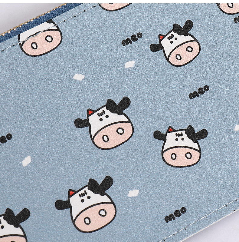 30g Weight Synthetic Leather Lining Material Zipper Closure Type Coin Purse Bags Type Business Occasion PU Leather Material Cows Pattern All Seasons Season Women'S Gender Fashion Style Square Shape Sewing Craft Fashion Cows Square Zipper Coin Purse 12