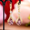 Classic advanced purple sophisticated fashionable hypoallergenic universal earrings, high-quality style