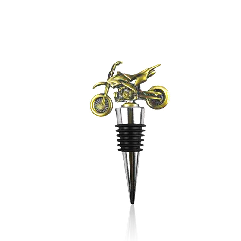 황금 오토바이 와인 마개