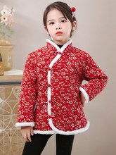 东北大花棉袄女宝新款儿童网红同款复古潮流中国风亲子装女童外套