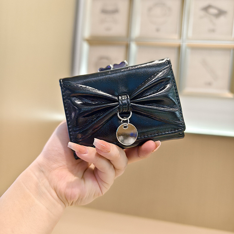 Daini 韓国版新製品フレッシュリボン 70% off ラブアイアンクリップ多機能学生ショートウォレット小銭入れ|undefined