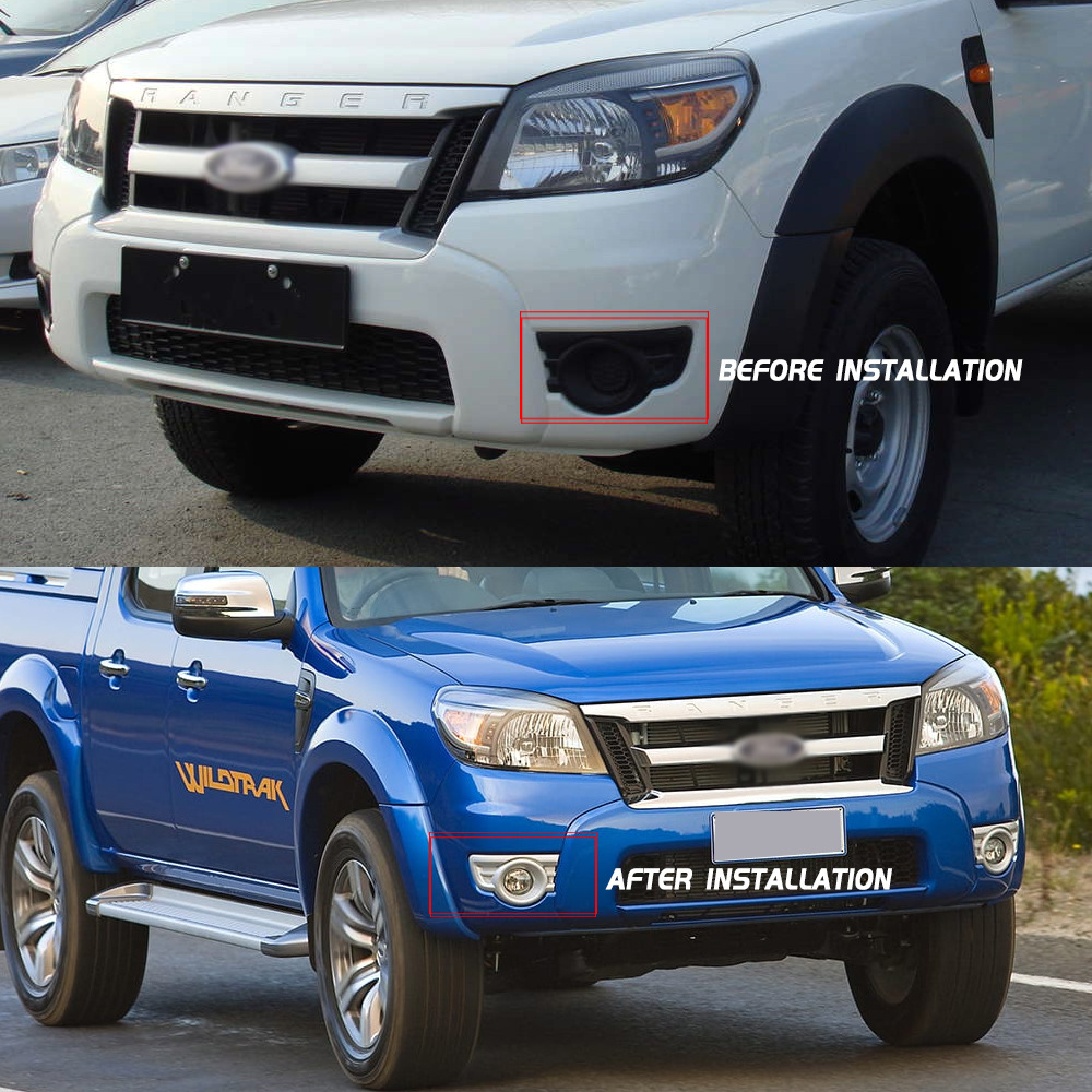 Aplicable a Ford 09 / 10 / 11 / 12 Ranger Asamblea de lámpara de niebla delantera Lámpara de conducción diurna Lámpara de barra frontal