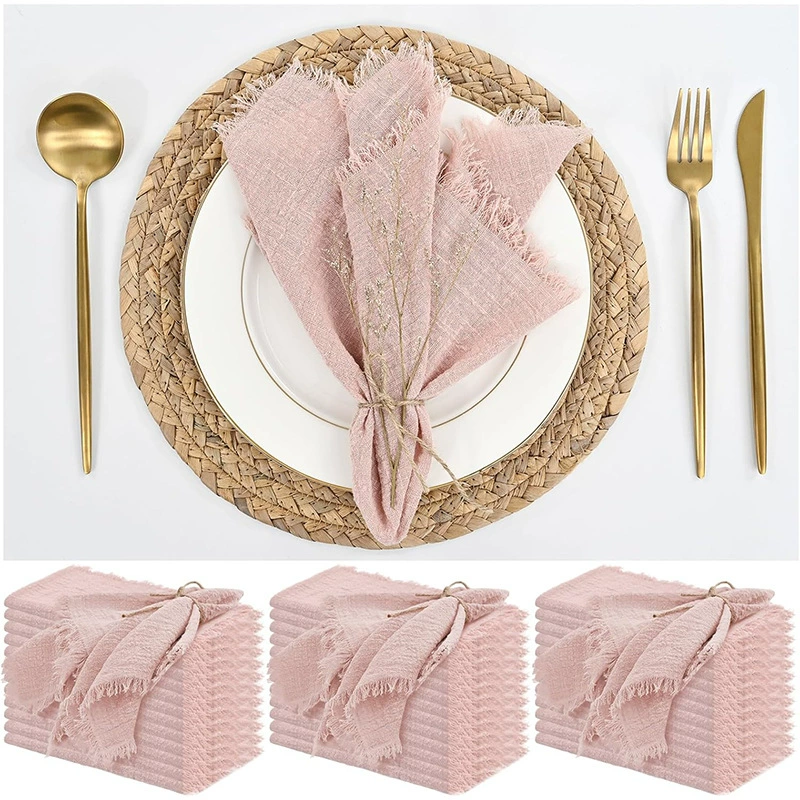 Paper napkins, square two-color cloth