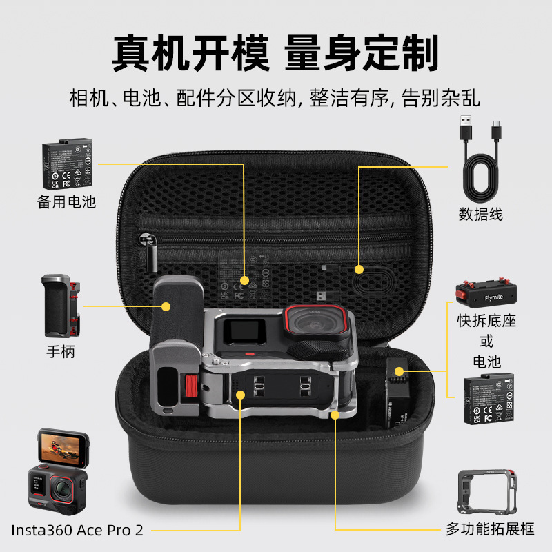 适用影石Insta360 Ace Pro 2收纳包手拿包街拍兔笼便携手提盒配件|undefined