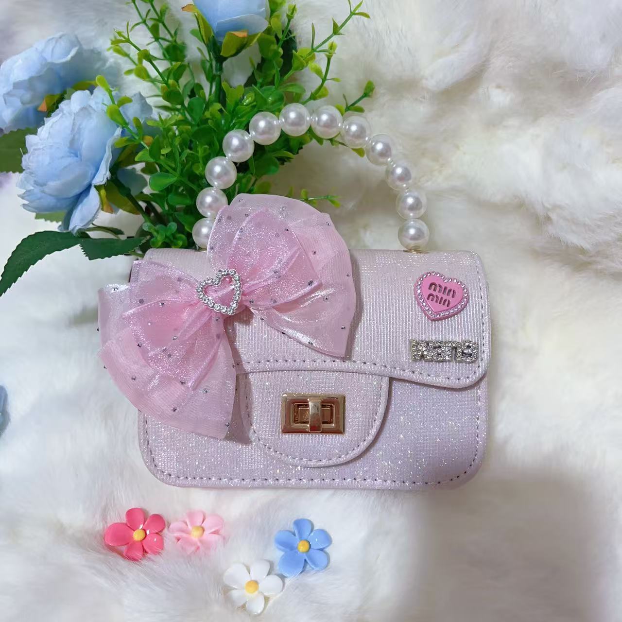 Nuevo tipo de bolsos para niños, bolsos de moda, bolsos de princesa de viento, bolsos portátiles lindos para chicas, bolsos de red para bebés.