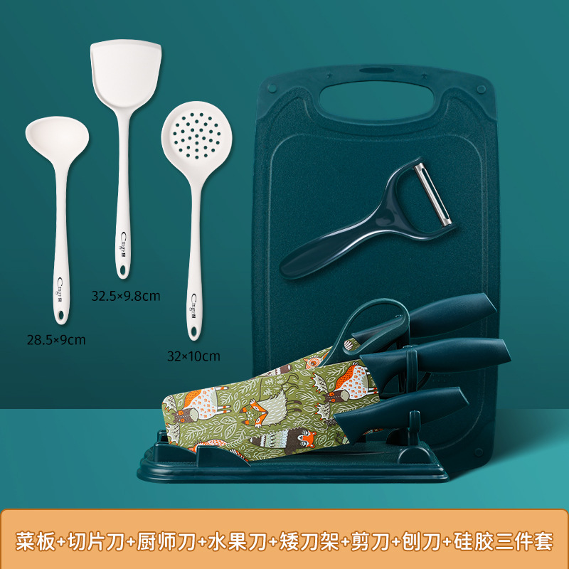 Kit completo de cuchillos de alimentos suplementarios, cuchillo de cocina para bebés, tablero de cocina para cortar utensilios de cocina 2 - en - 1 para bebés, herramientas de cocina para dormitorios