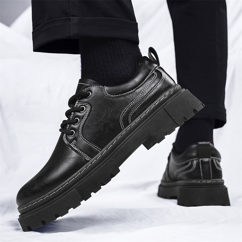 Zapatos casuales para hombres 2024 otoño nuevos zapatos de cuero de negocios transpirables para hombres tendencia universal zapatos de moda para hombres zapatos de estilo estilo estilo de peinado