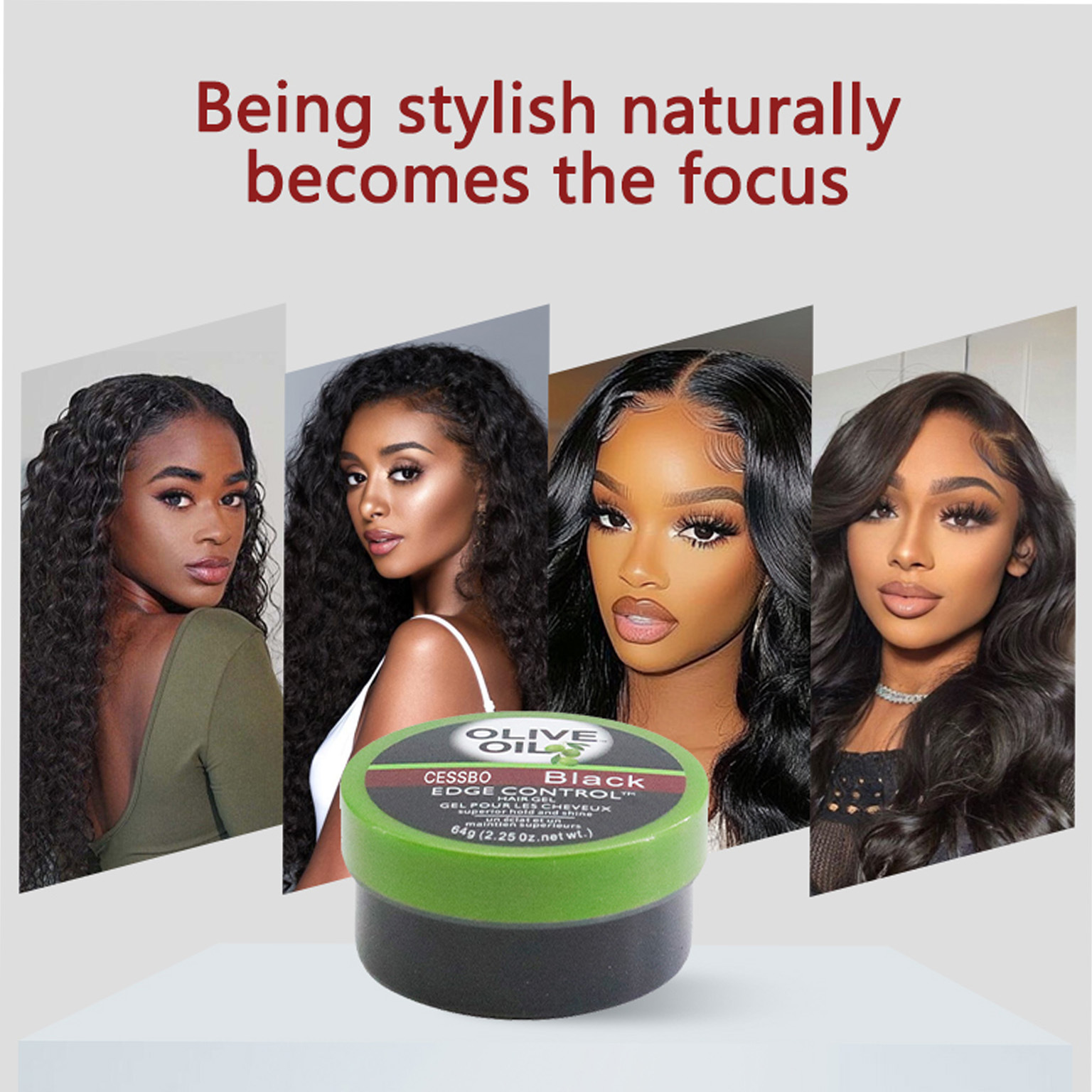 Productos explosivos transfronterizos Olive oil Styling hair wax cera para el cabello de oliva cera para el cabello sólida anti-frizz al por mayor