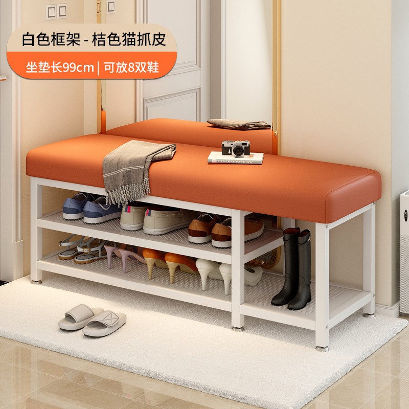 Taburetes personalizados en la puerta de metal simple en la casa se pueden sentar en la puerta, taburetes bajos de lujo ligeros, taburetes para cambiar zapatos