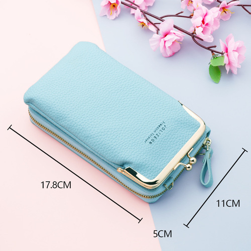 Crossbody bag mobile phone bag women's shoulder bag candy color mini bag vertical women's clutch bag women's long wallet