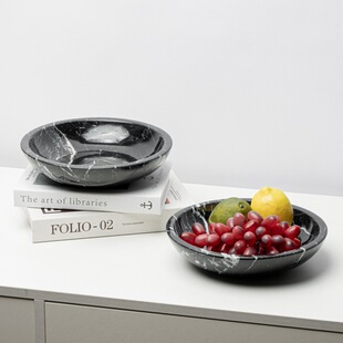 Modern Nordic Model Room Living Room Marble Fruit Plate Ornaments Dining Table Storage Bowl Home Decoration Furnishings