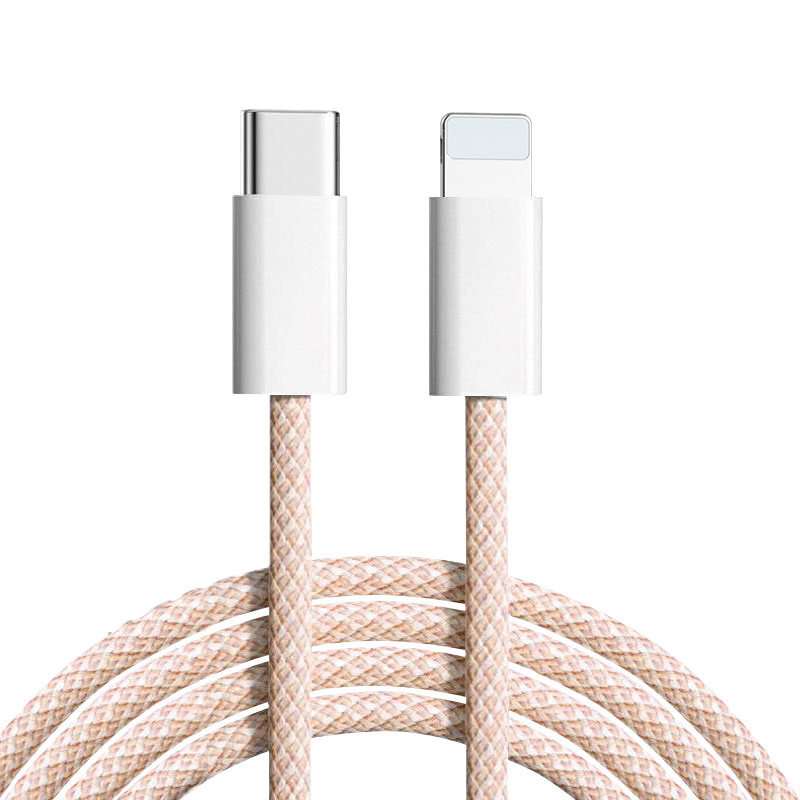 Cable de datos C-C adecuado para Apple 17, cable de carga tipo C de doble extremo, cable de carga rápida trenzado para teléfono móvil 15, cable de datos C-C