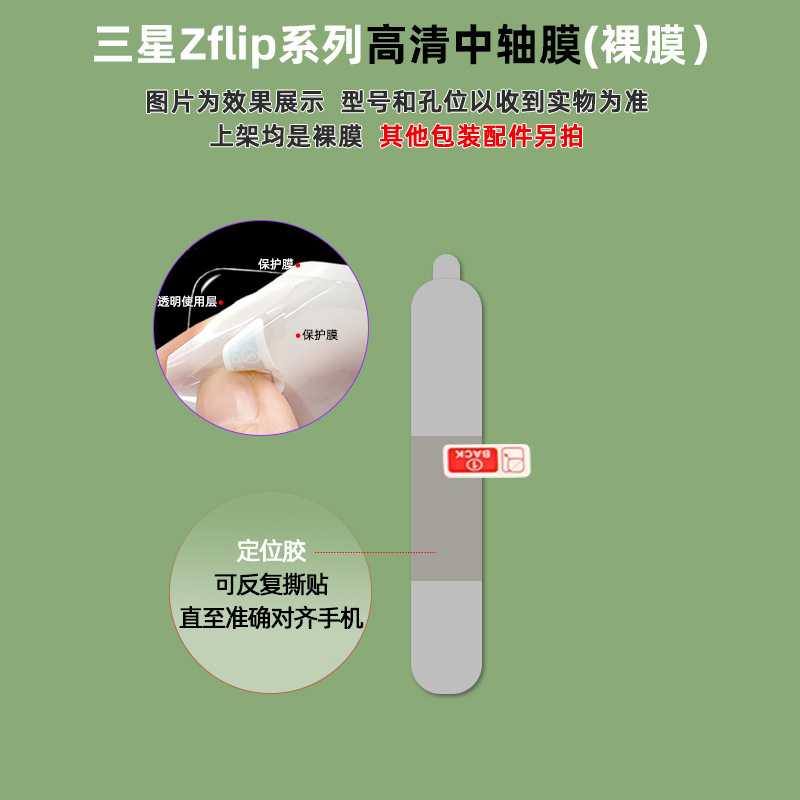 适用三星GalaxyzFlip7/w25flip定位贴折叠屏水凝膜防刮防指纹软膜|undefined