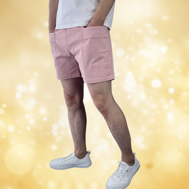Summer Workwear Pants for Men, Casual Shorts, Trendy Brand Pants, Loose Fit for Young Men, High-End Breathable Sports Men's Clothing