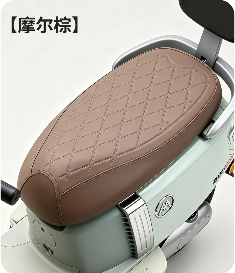 Sun and rain-proof electric vehicle seat cover, thickened leather, anti-scalding, universal fit for Tailing, Aima, and Yadea electric bikes