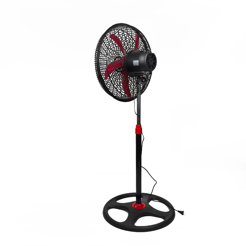 Fábrica directa de alta potencia 18 pulgadas ventilador de piso rojo sacude cabeza ventilador de piso América del Sur África exportación de comercio exterior
