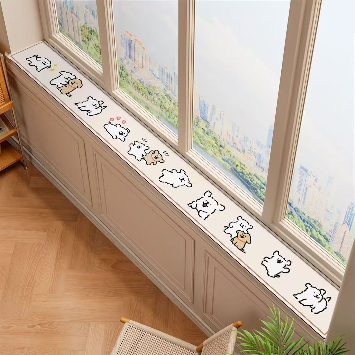 Simple Window Sill Mat, Ultra-Narrow Bay Window Mat, Waterproof and Sun-Proof Window Sill Board Protection Mat, Window Edge Workbench Mat