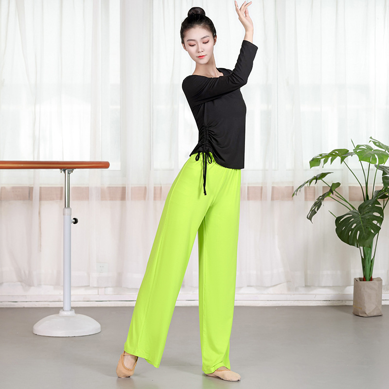 舞蹈練功服上衣女形體修身跳舞服裝長袖中袖民族古典現代舞訓練服