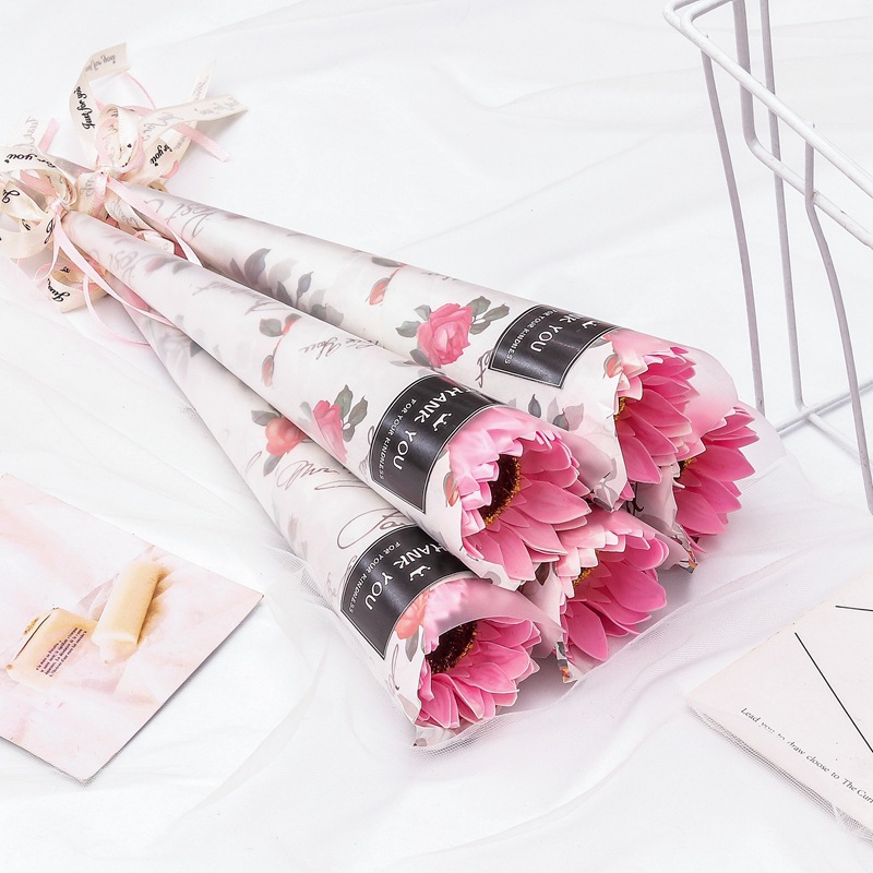 Long bouquet-sunflower pink