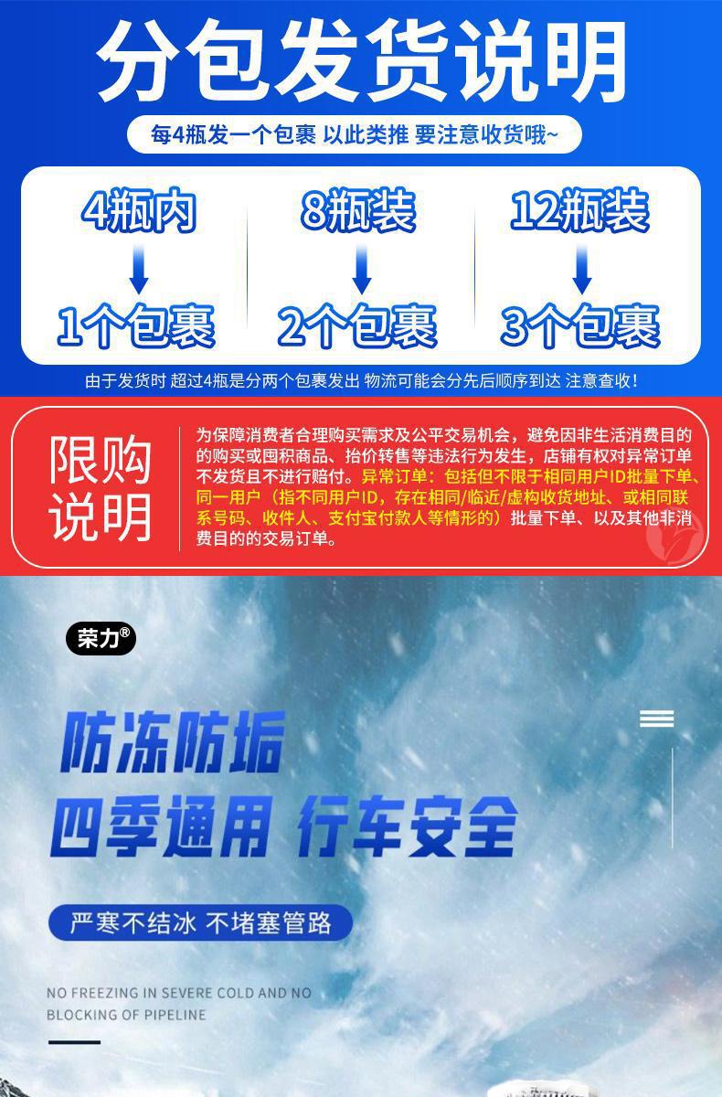 Genuine Rongli degreasing film, insect-repellent car glass cleaner, anti-fouling, rain-repellent, cleaning and maintenance for summer, anti-freeze and water-repellent for winter