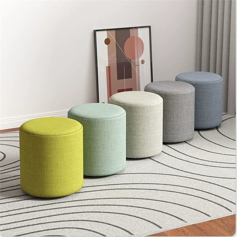 Модный круглый стул, тканый маленький стул, домашний низкий стул, простой гостиная диван, табурет, креативный пирс, деревянный стул