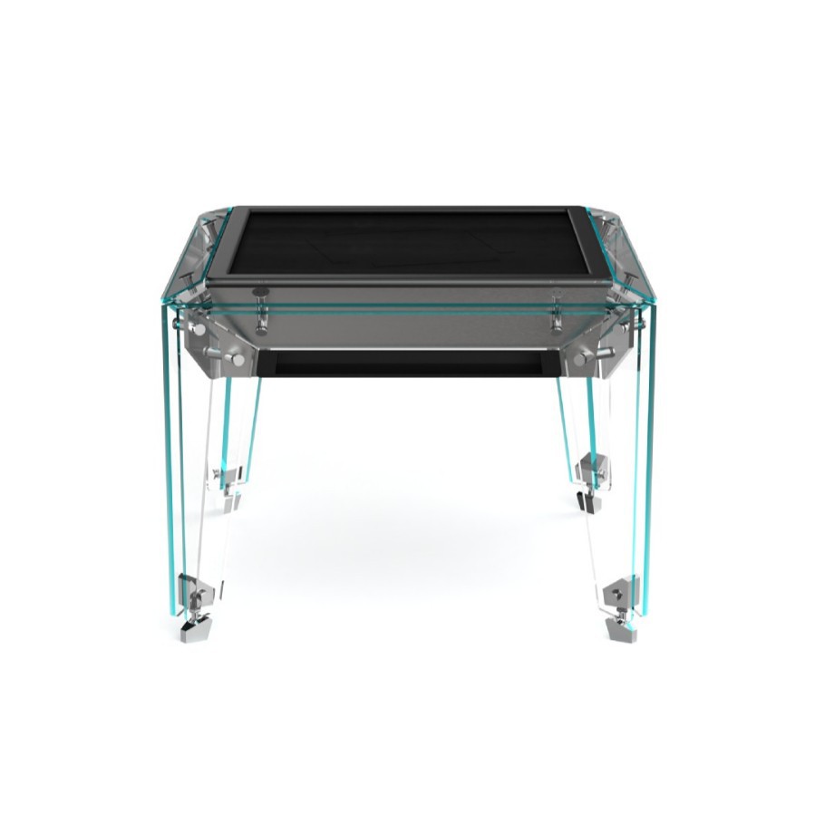 Mesa de mahjong, mesa de ajedrez y cartas de vidrio templado automático para el hogar, sala de recreación de villa de lujo, mesa cuadrada comercial, máquina de mahjong