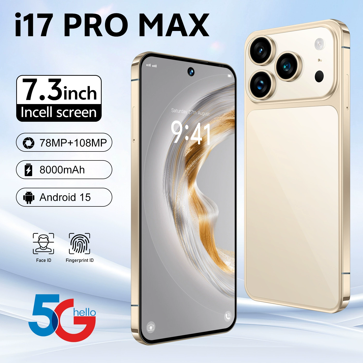 Смарт-часы, мобильный телефон, (международная торговля), intel core i17, 17 pro max, 4G, 7.3 дюйма, Android