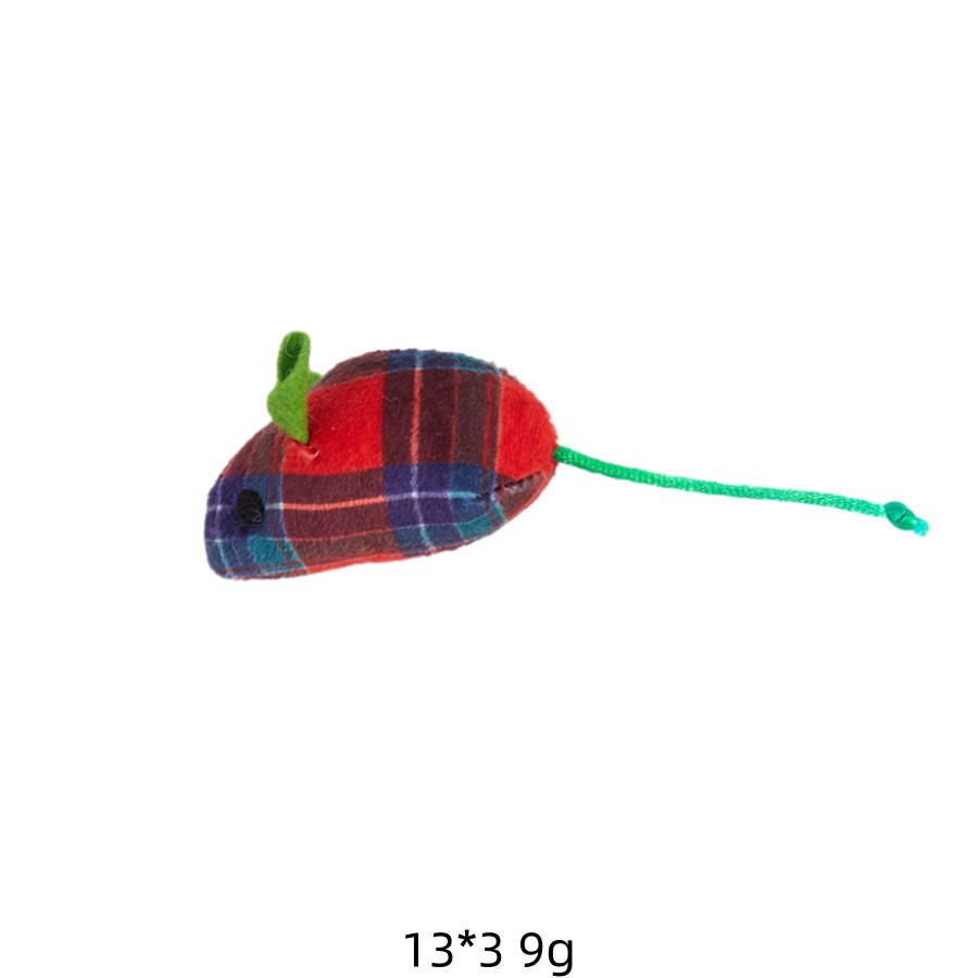 Ratón a cuadros navideños