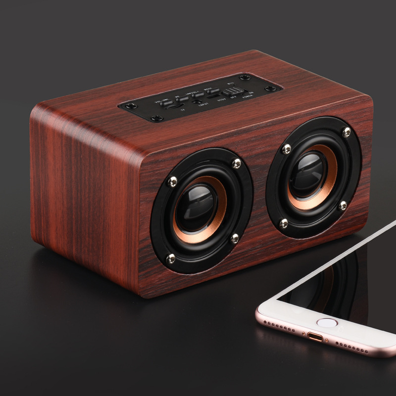 W5木製bluetoothスピーカー携帯電話コンピュータハイパワーサブウーファー創意携帯プレゼントミニ音響プライベートモデル|undefined