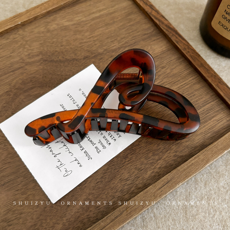 Gran clip de tiburón esmerilado acrílico simple horquilla tocado volumen gran horquilla de alto grado accesorios para el cabello al por mayor