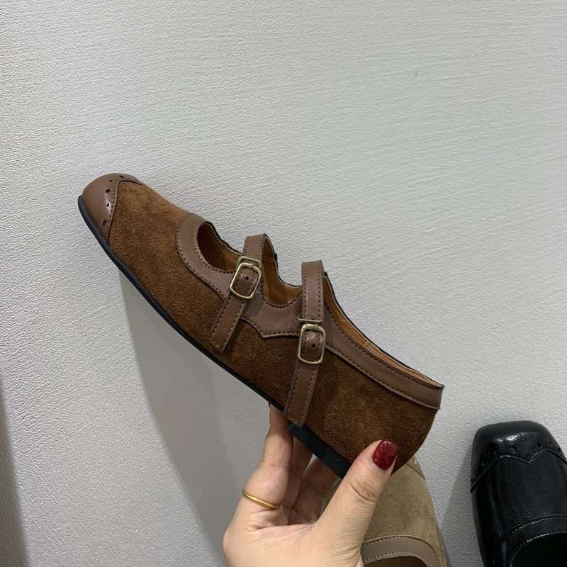 韩版小众设计平底玛丽珍鞋小皮鞋秋冬款法式复古双扣单鞋女鞋子|undefined