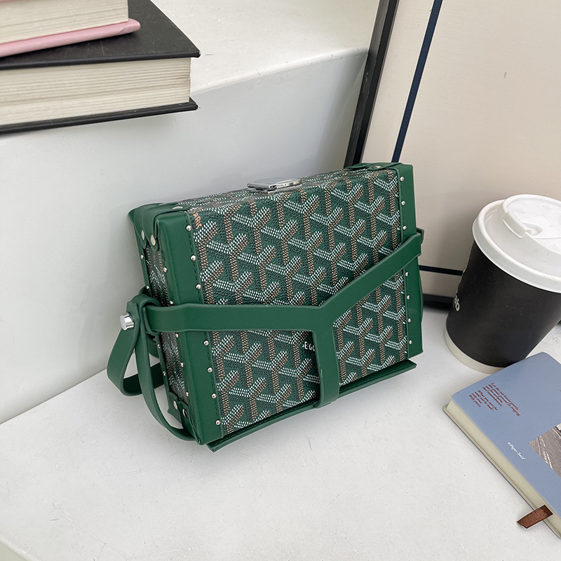 Goyard Minaudiere Green Goyardine Canvas