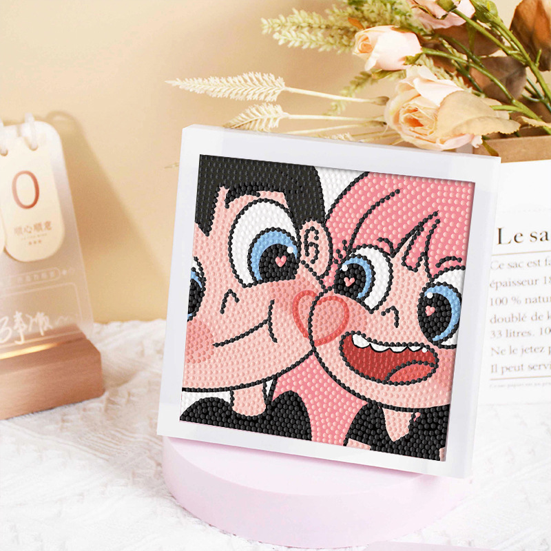 Diamante infantil DIY hecha a mano con material de marco paquete de dibujos animados Sanliou pegatinas de diamante regalo al por mayor pinturas de mampostería