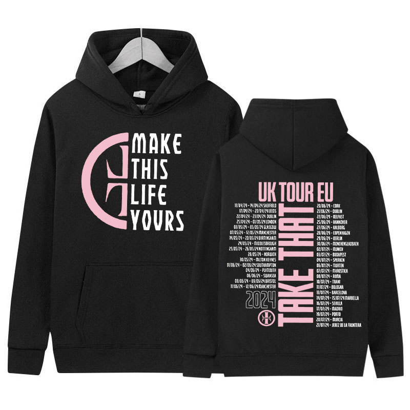 Take That This Life on Tour 2024 Print Hoodie Man Woman's Hi
