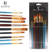 厂家直供混头画笔套装彩色盒装美术生水粉水彩画笔刷子涂鸦填色笔